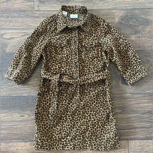 J. Crew Crewcuts Girls Leopard Print Dress Size 4-5
